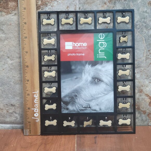 Home Collection Photo Frame Jingle Dog Bone Charms 4 x 6 Metal Picture Frame - Picture 10 of 10